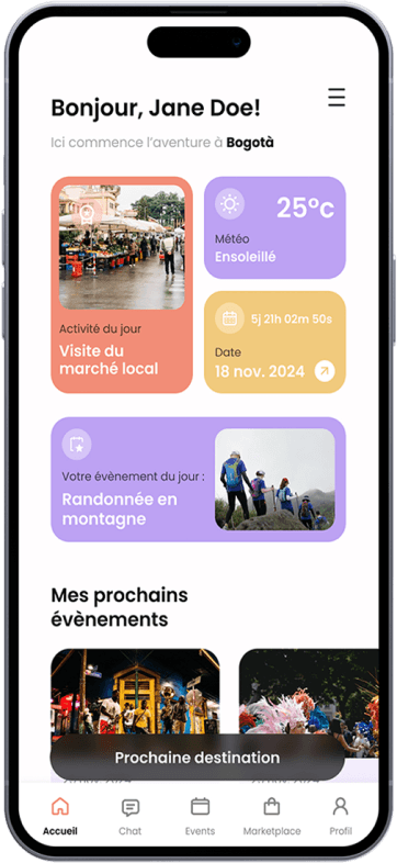 Aperçu mobile de l’application FrenchCo